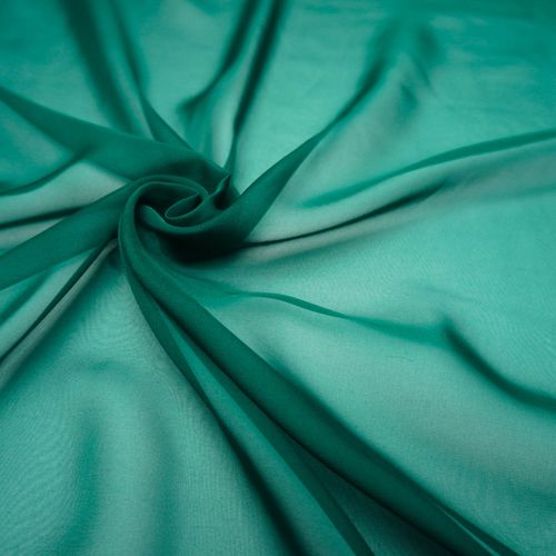 Tecido gazar toque de seda verde esmeralda