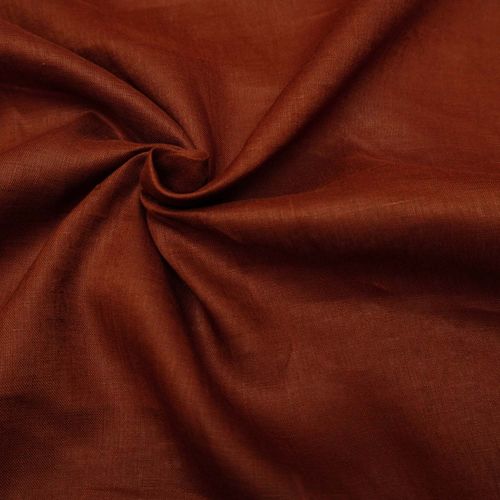 Tecido cambraia de linho puro marrom