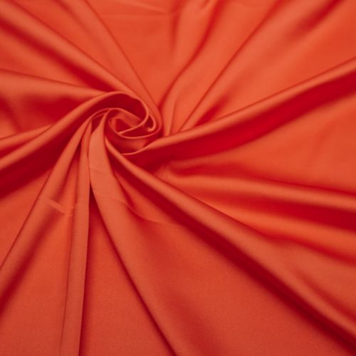 Tecido crepe lorraine laranja coral