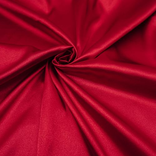 Tecido cetim toque de seda com elastano vermelho