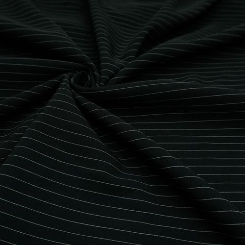 Tecido alfaiataria risca de giz preto