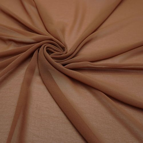 Tecido musseline toque de seda marrom claro