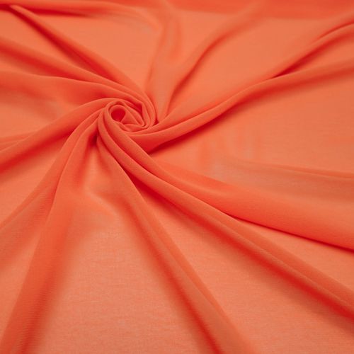 Tecido musseline toque de seda laranja