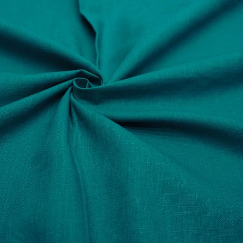 Tecido linho puro azul turquesa (tecido italiano legítimo)