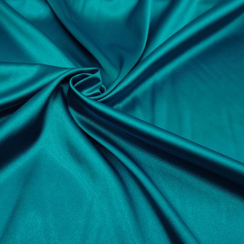 Tecido cetim toque de seda azul turquesa