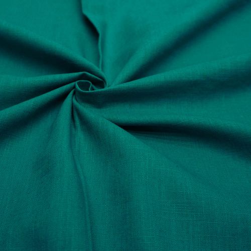 Tecido linho puro azul turquesa (tecido italiano legítimo)