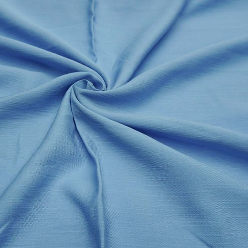 Tecido alfaiataria viscose twill trama de linho azul serenity