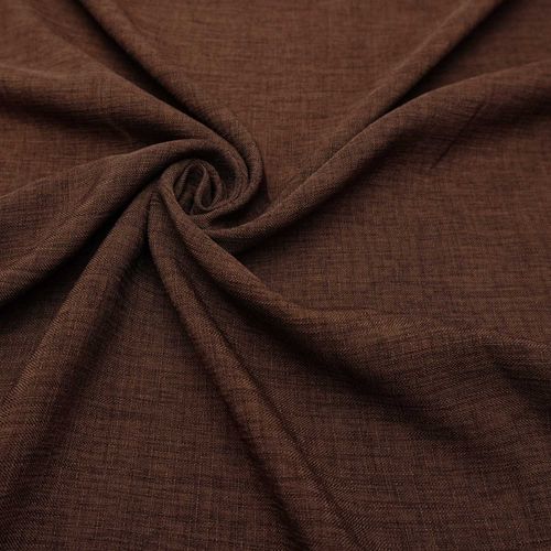 Tecido poliester com textura de linho marrom