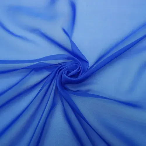 Tecido gazar toque de seda azul royal - und 60x147