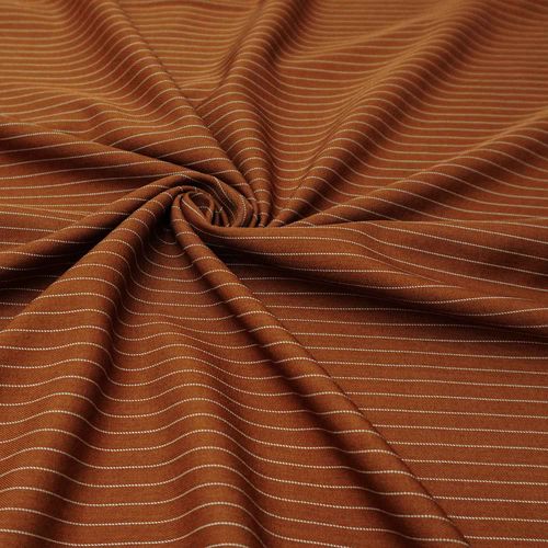 Tecido alfaiataria risca de giz marrom