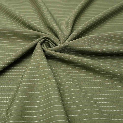 Tecido alfaiataria risca de giz verde oliva
