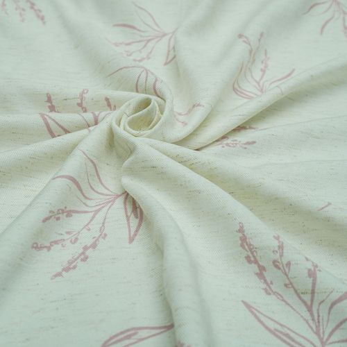 Tecido viscose mista cru estampa floral rosa