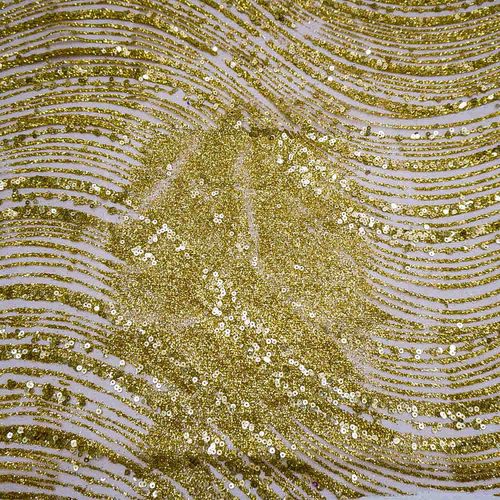 Tecido tule com glitter paete dourado - und 140x145cm