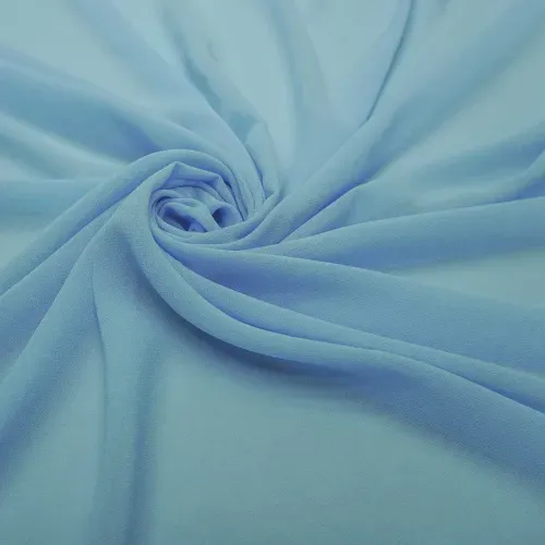 Tecido musseline toque de seda azul serenity - und 30x148cm