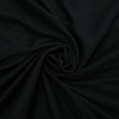 Tecido malha tricot canelada preto - und 30x160cm