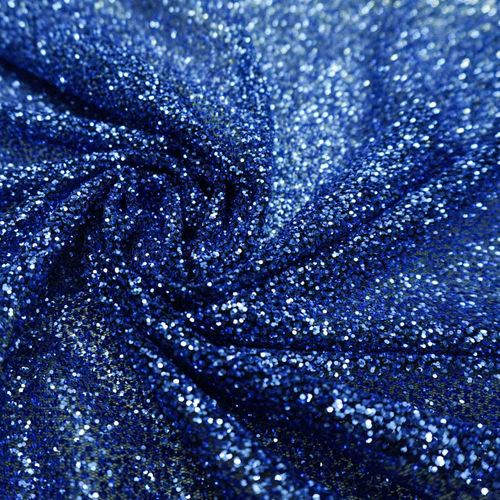 Tecido tule com glitter degrade azul com prata