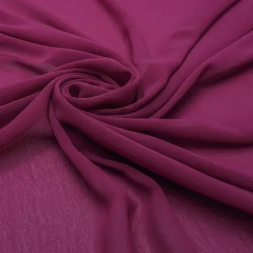 Tecido musseline toque de seda fúcsia - und 40x147cm