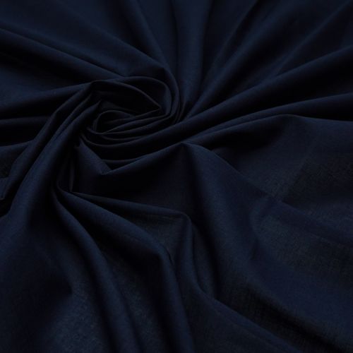 Tecido cambraia de algodão azul marinho