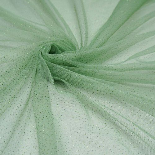 Tecido tule com glitter verde menta