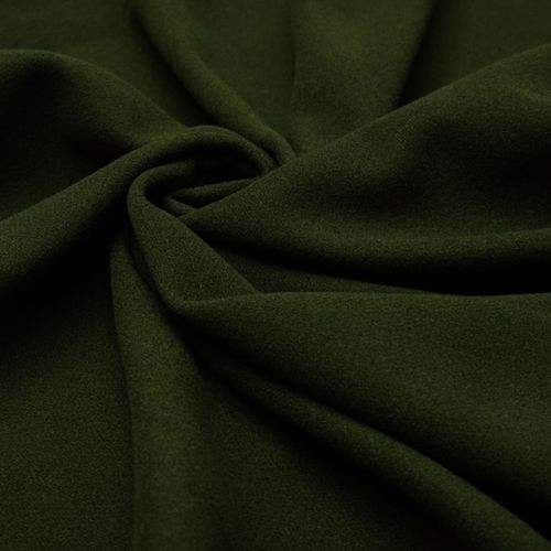 Tecido lã batida premium verde oliva escuro (outono/inverno)