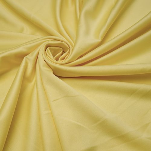 Tecido crepe valentino leve amarelo manteiga