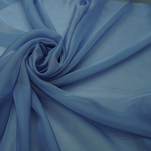 Tecido gazer toque de seda azul serenity