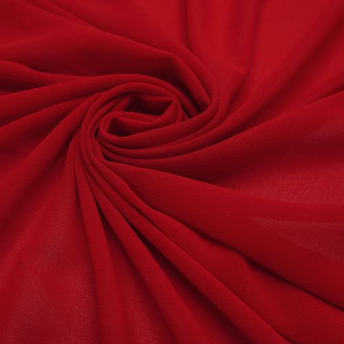 Tecido musseline toque de seda vermelho