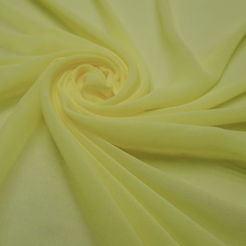 Tecido musseline toque de seda amarelo manteiga