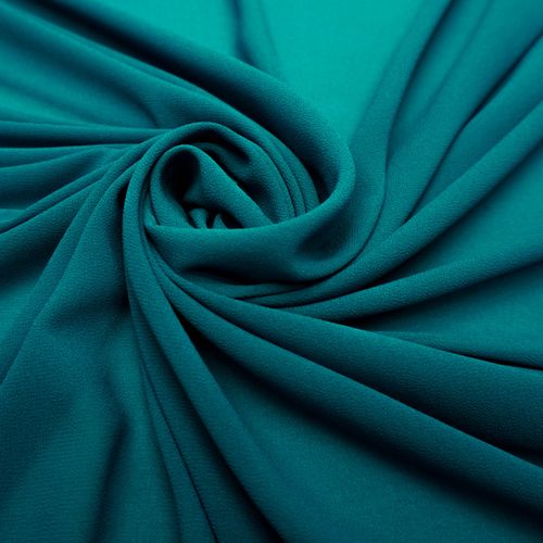 Tecido musseline toque de seda azul turquesa