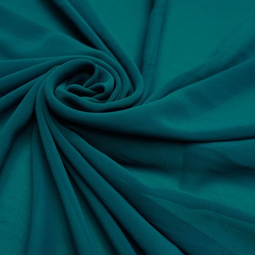 Tecido Musseline Toque de seda Azul Turquesa