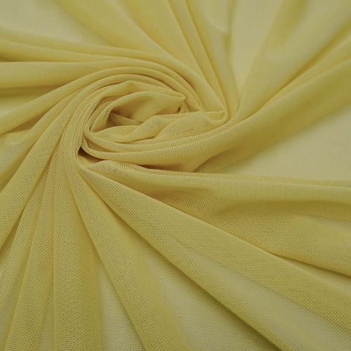 Tecido tule de malha amarelo manteiga