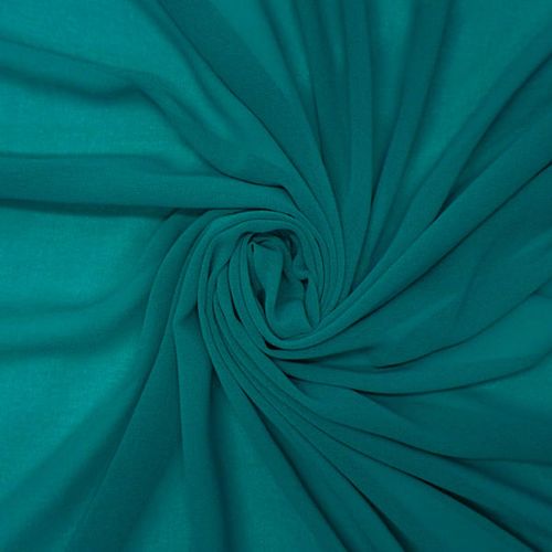Tecido musseline toque de seda verde turquesa - und 160x147cm