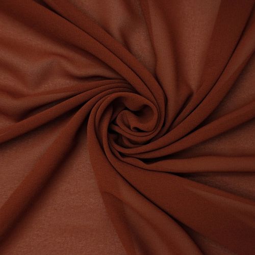 Tecido musseline toque de seda marrom - und 160x148cm