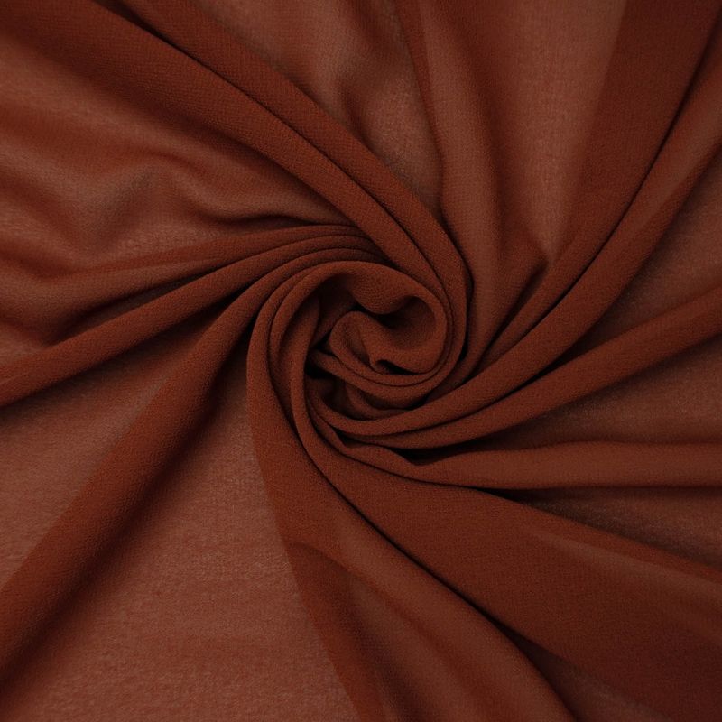 Tecido musseline toque de seda marrom - und 160x148cm-1781531965766