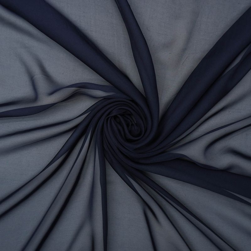 Tecido gazar toque de seda azul marinho - und 130x147cm-1781532703607