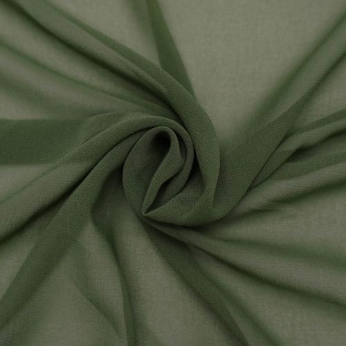 Tecido musseline toque de seda verde oliva - und 80x148cm