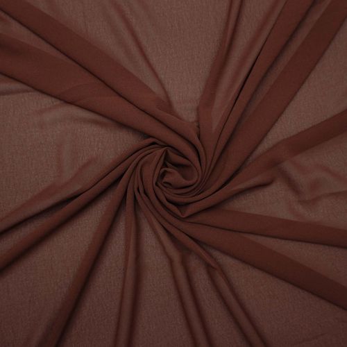 Tecido musseline toque de seda marrom - und 70x148cm