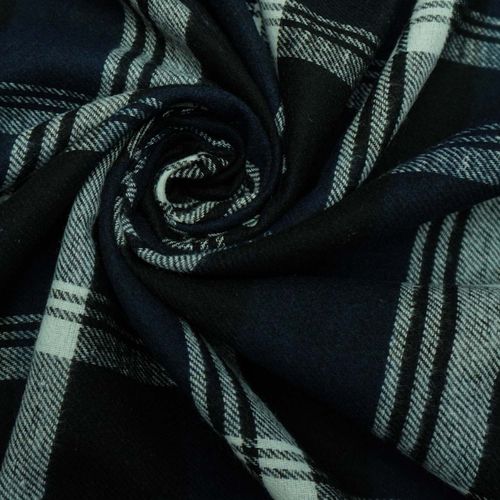 Tecido flanelado xadrez azul/ branco