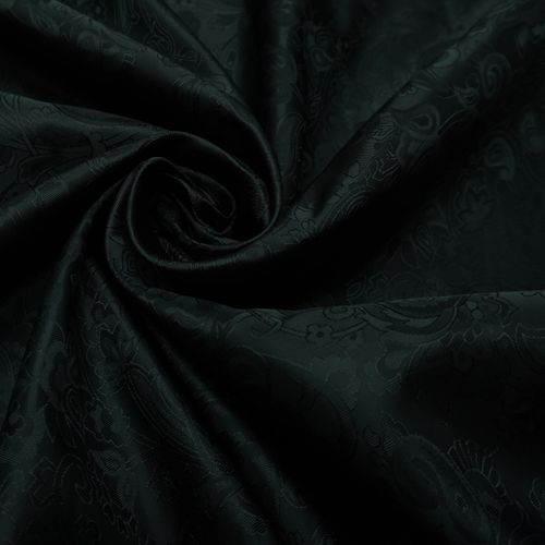 Tecido forro maquinetado paisley preto