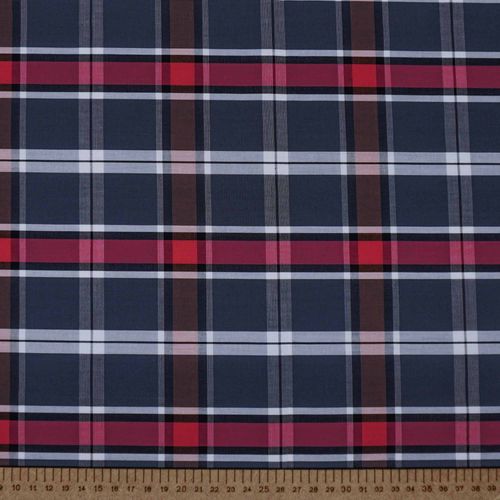 Tecido tricoline estampado xadrez - und 130x150cm