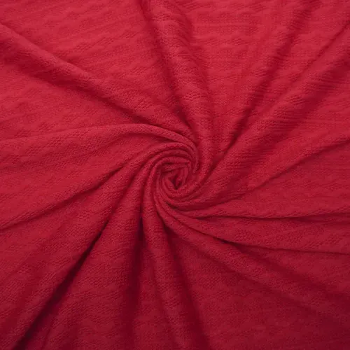 Tecido malha tricot jacquard vermelho - und 140x150cm