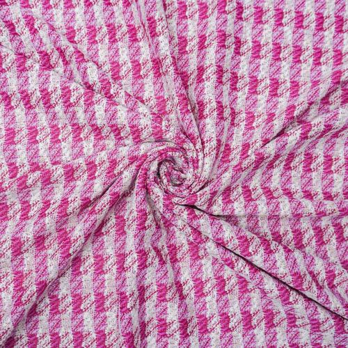 Tecido tweed pink fio metalizado - und 150x150cm