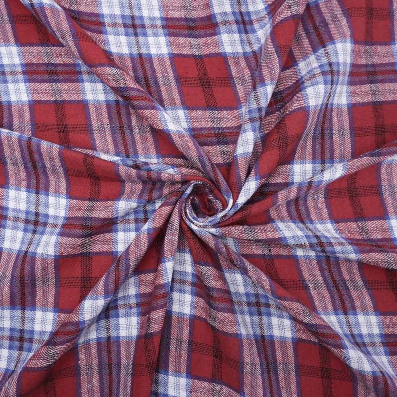 Tecido flanelado xadrez branco/ vermelho - und 128x150cm-1782570962717