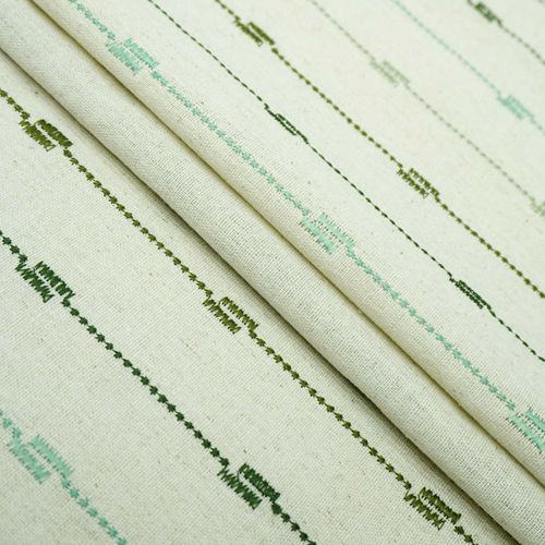 Tecido viscolinho bordado multicolor verde - und 30x127cm