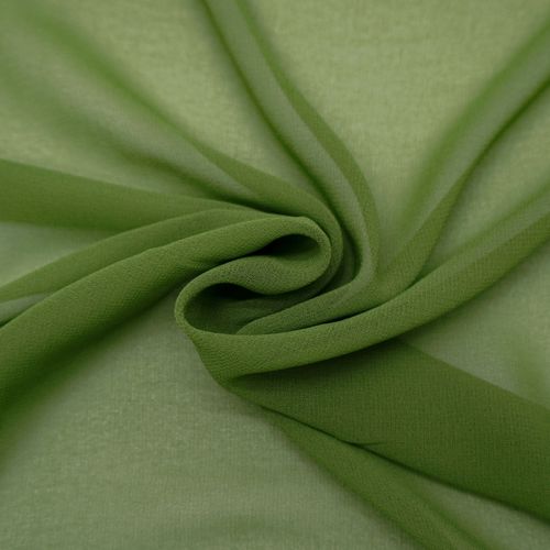 Tecido musseline toque de seda verde oliva - und 85x148cm