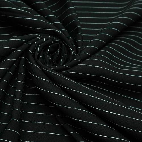 Tecido alfaiataria risca de giz preto