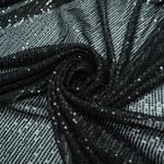 Tecido tule bordado paete preto - und 204x132cm-1783964230708