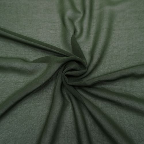 Tecido musseline toque de seda verde oliva - und 66x147cm