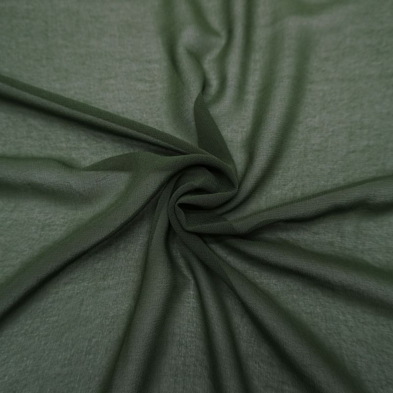 Tecido musseline toque de seda verde oliva - und 66x147cm-1784135430369