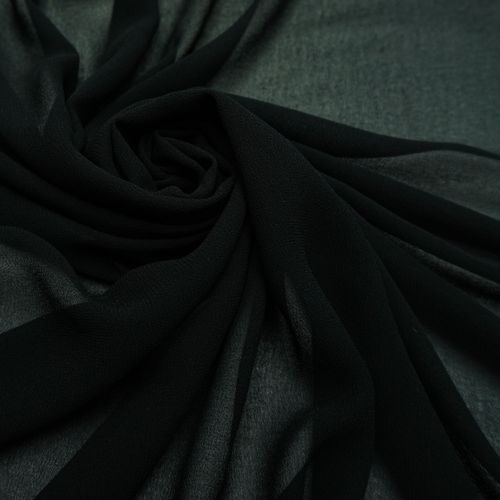 Tecido musseline toque de seda preto
